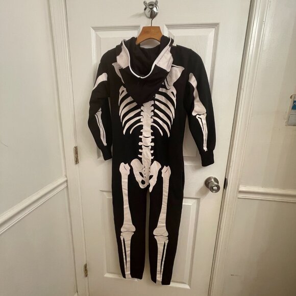 TipsyElves One Piece Unisex Zip Up Mask Skeleton Jumpsuit NEW YOUTH XL - Picture 3 of 11